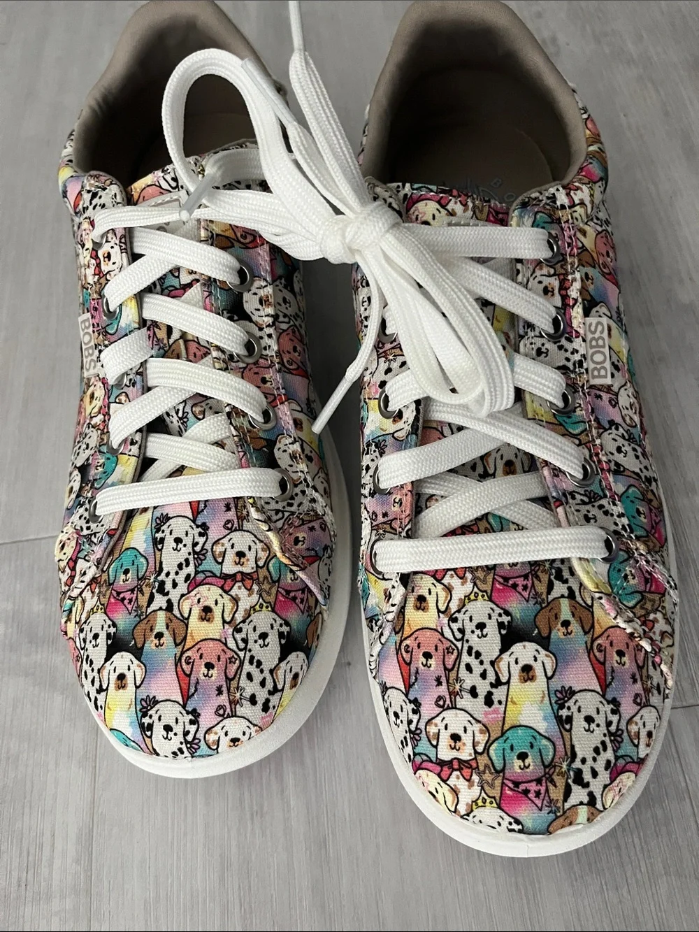 Bobs from Skechers Dogs D Vine White Multicolor Dog Casual Sneakers NEW SZ 9